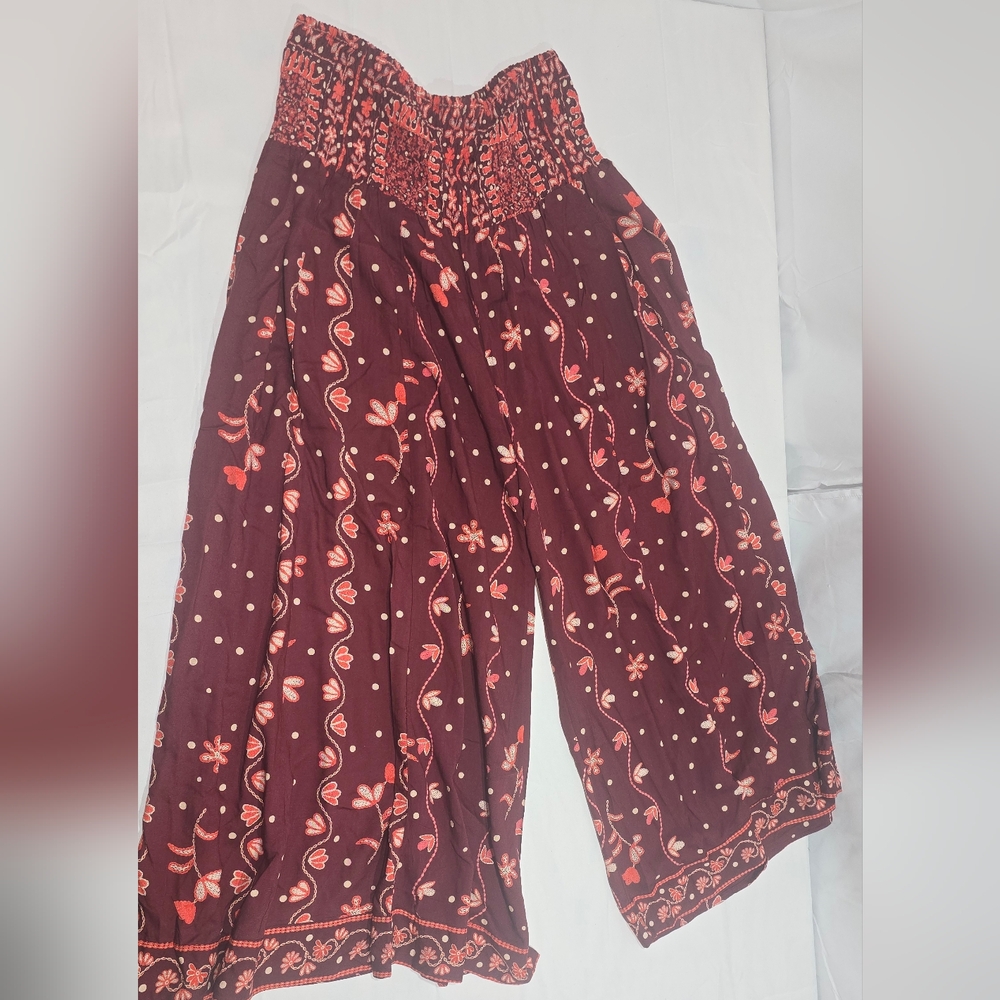 EARTHBOUND Maroon and Red Patterned Pants